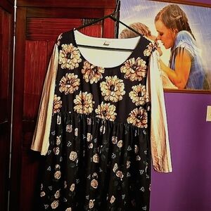 Pink Flowered Mini Dress/Long Shirt